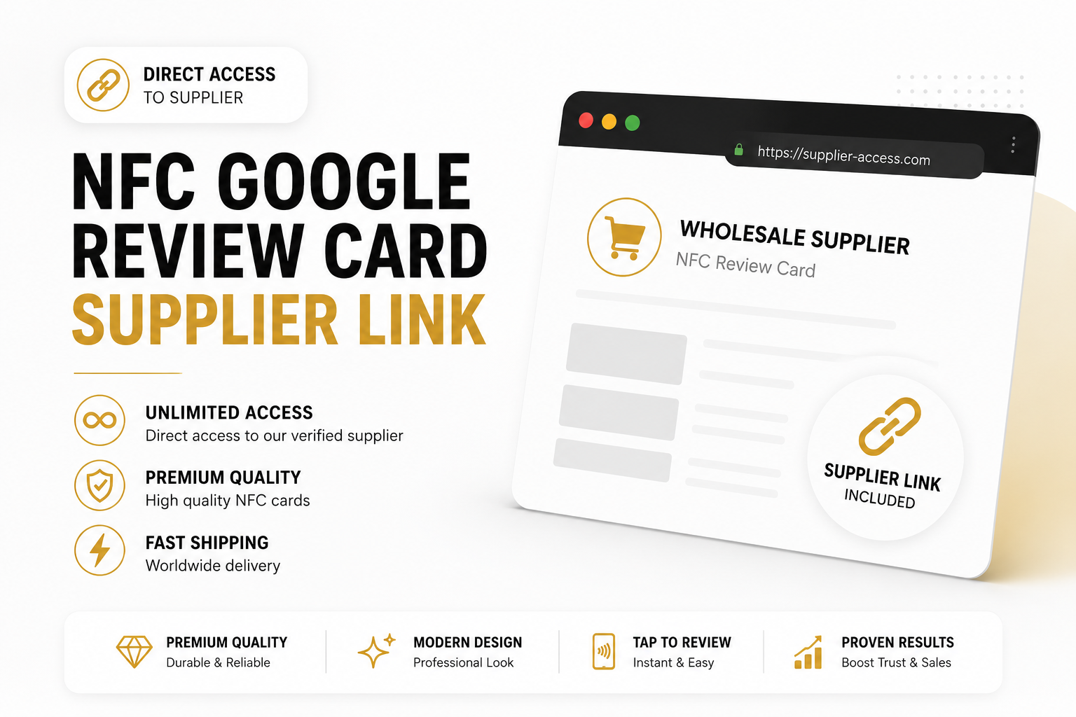 Nfc google reveiw cards supplier link